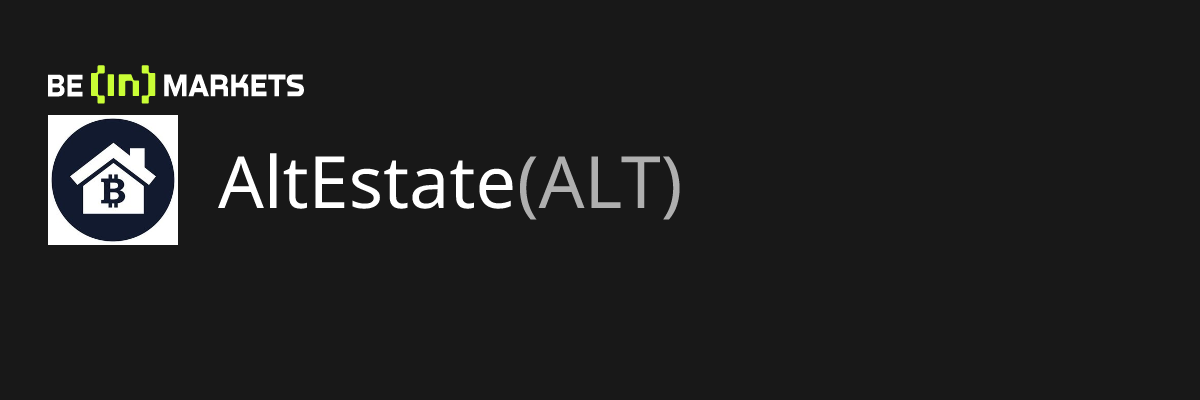 AltEstate (ALT) 가격, 마켓캡, 차트 및 펜더멘털 정보 - BeinCrypto Korea