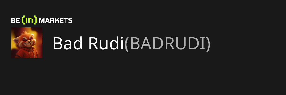 Bad Ruddy Bad Rudi (BADRUDI) 가격, 마켓캡, 차트 및 펜더멘털 정보 - BeinCrypto Korea