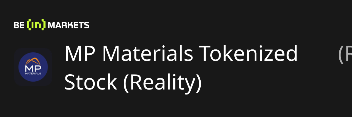 Changes In Rmp MP Materials Tokenized Stock (Reality) (RMP) Price, MarketCap, Charts ...