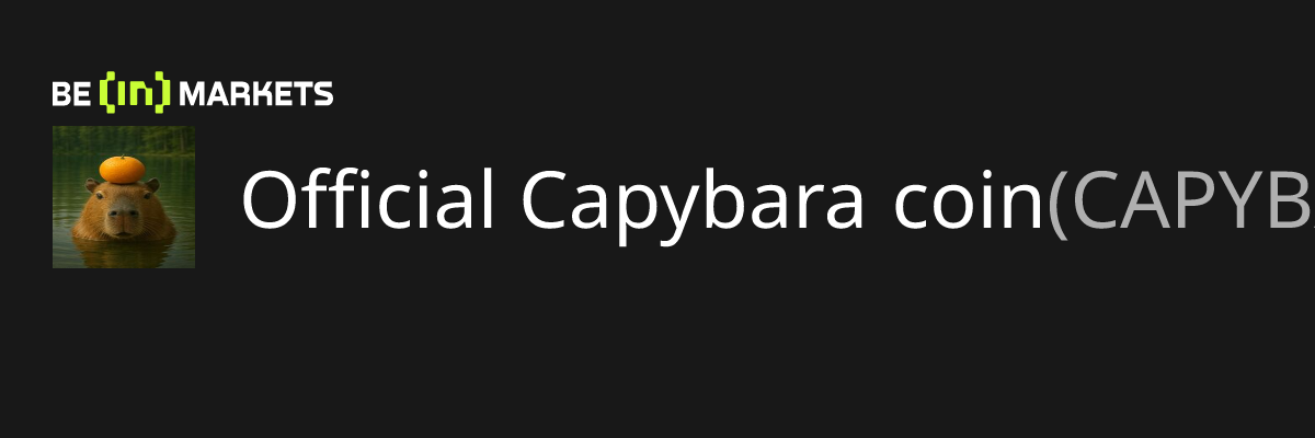 Official Capybara coin (CAPYBARA) Harga, Kapitalisasi Pasar, Info ...