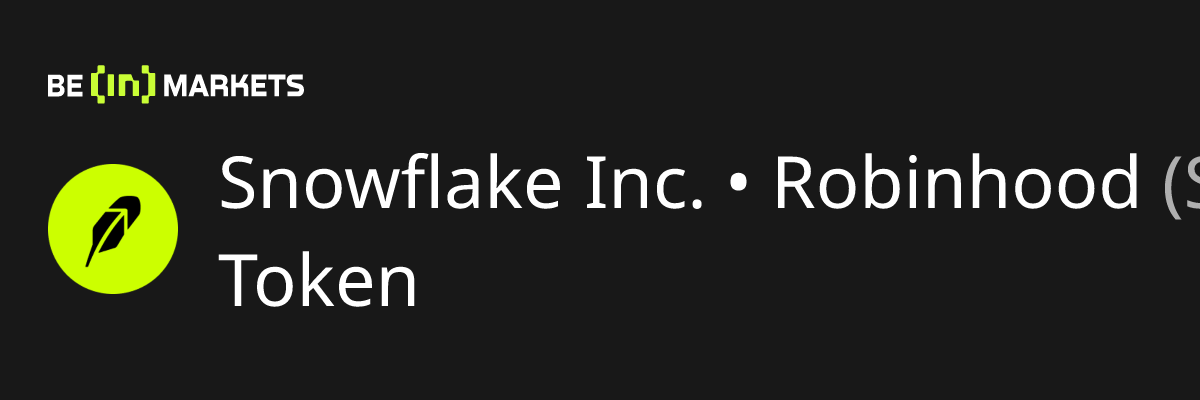 Snowflake Inc. • Robinhood Token (SNOW) Price, MarketCap, Charts and ...