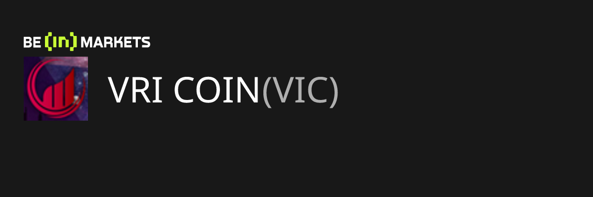 VRI COIN (VIC) Price, MarketCap, Charts and Fundamentals Info - BeInCrypto