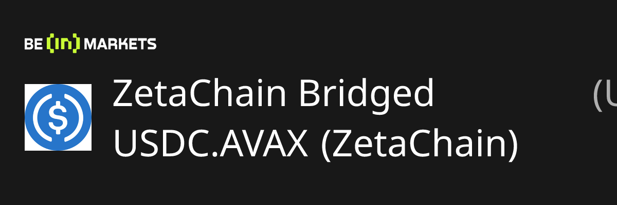 ZetaChain Bridged USDC.AVAX (ZetaChain) (USDC.AVAX) 価格